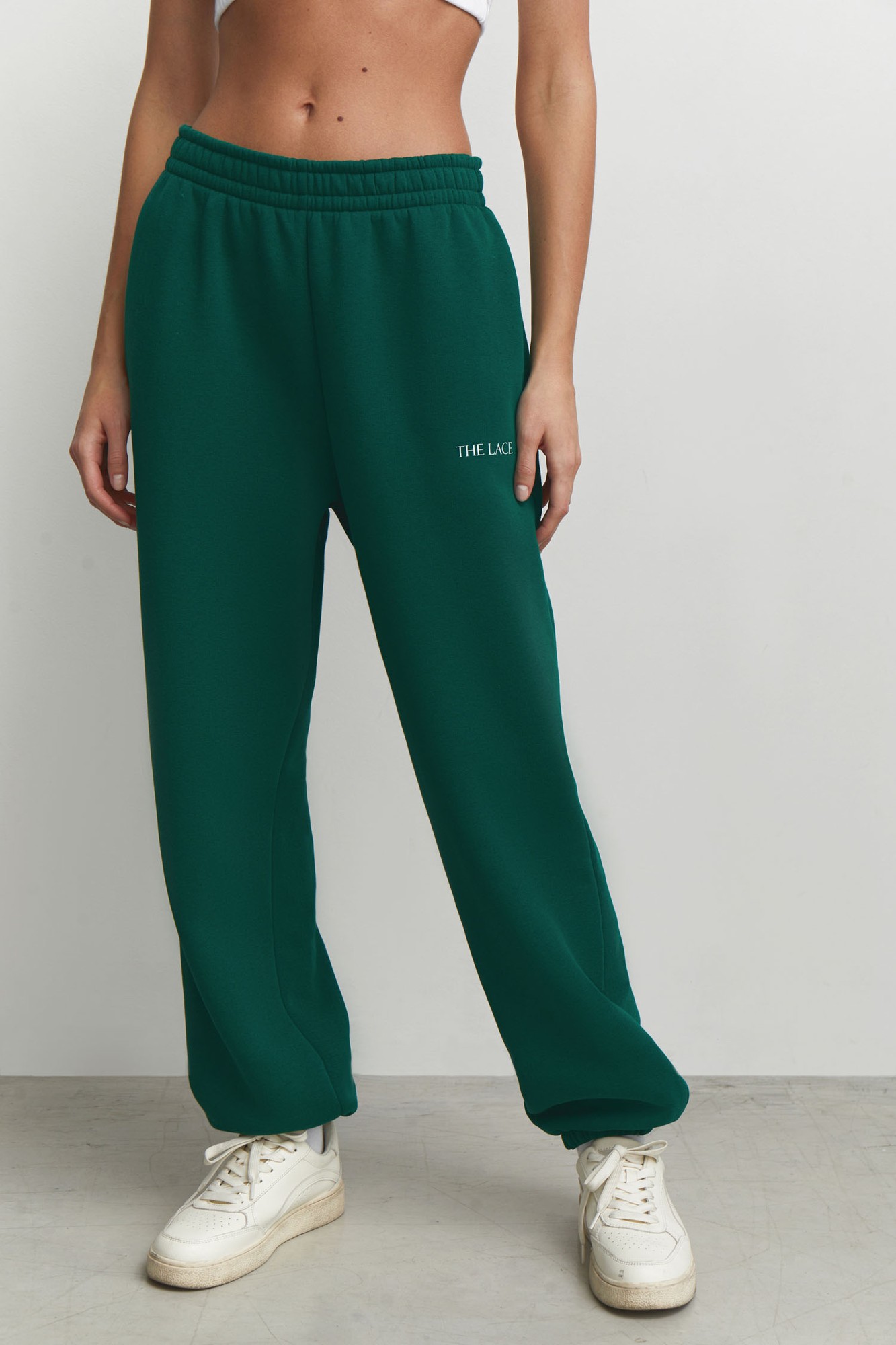 Jogger pants in green 28576 from THE LACE with donate to u24