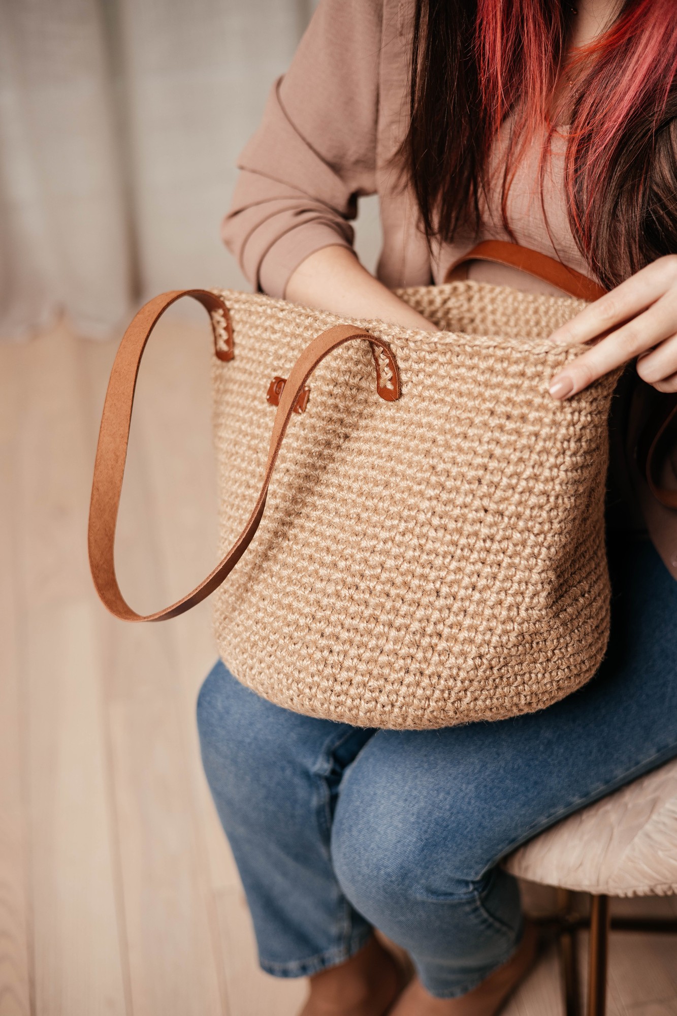 Handmade jute bag 29237 from Vita Jute with donate to u24