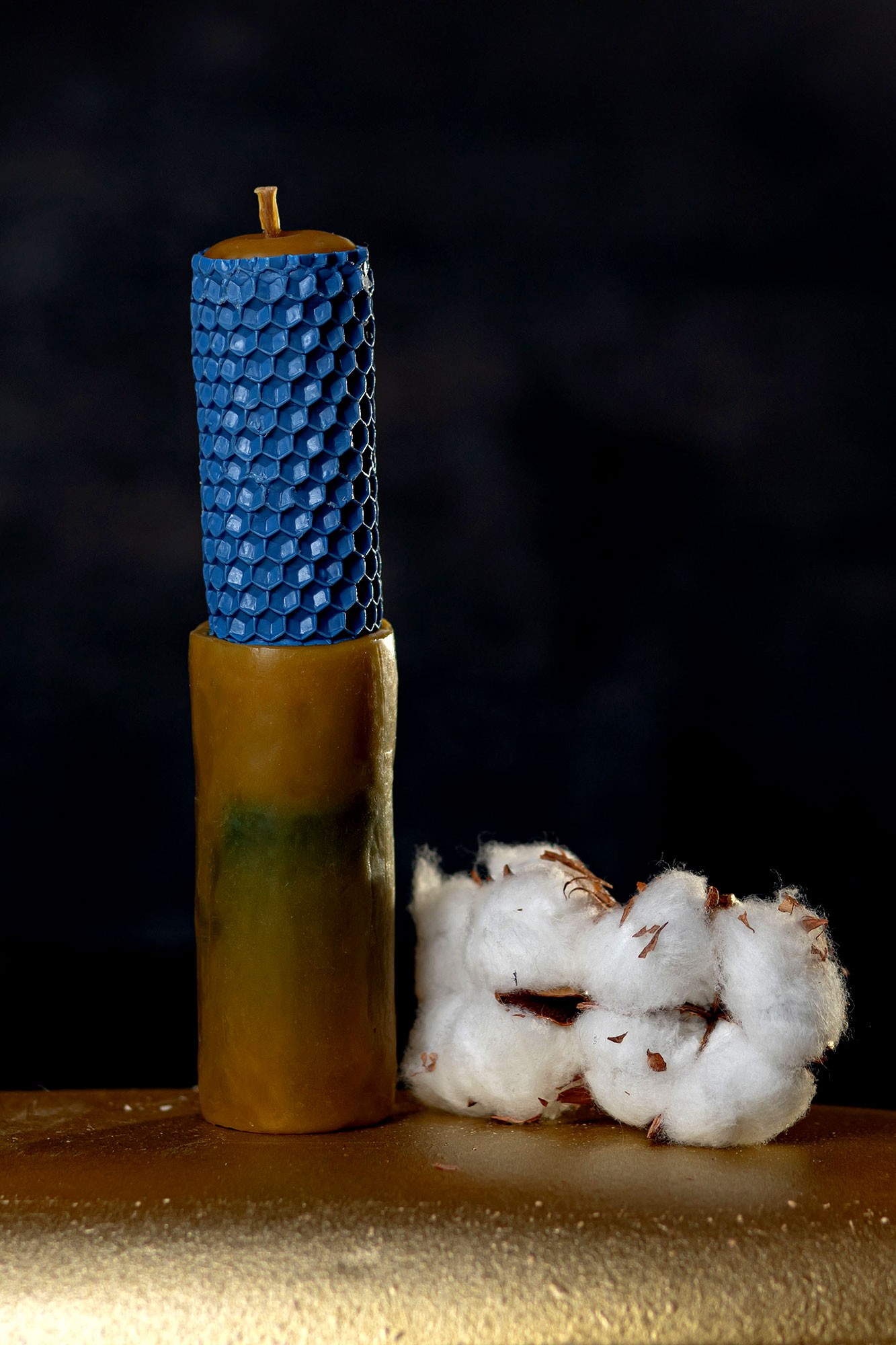 Candles made of wax sheets and beeswax blue 29277 from Valter's Studio with donate to u24