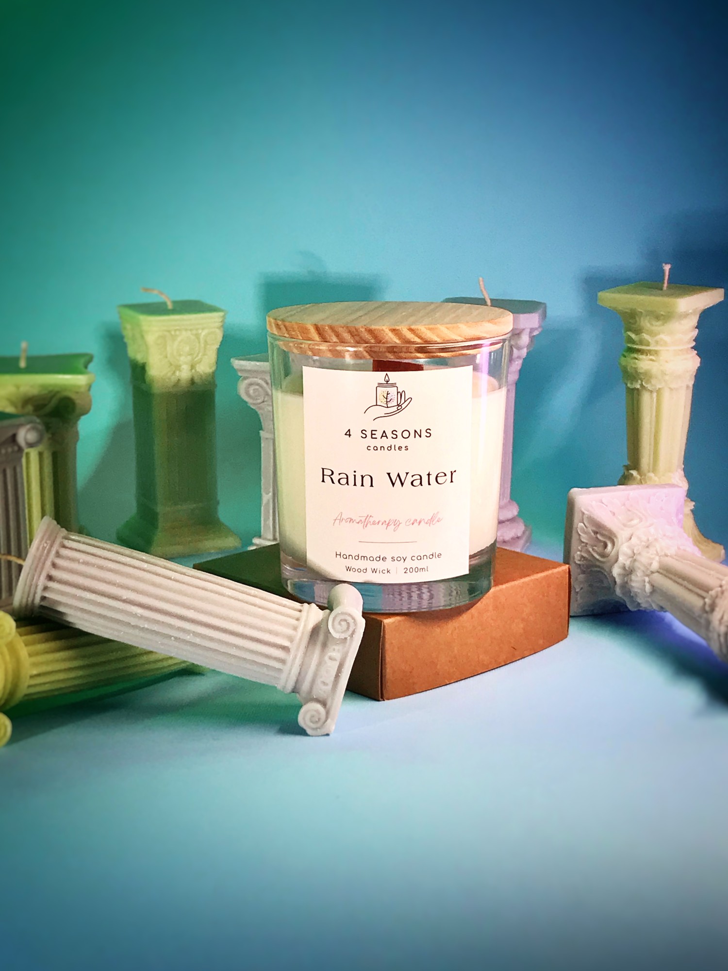 Soy aroma candle 200 ml rain water 33016 from 4 Seasons Candles