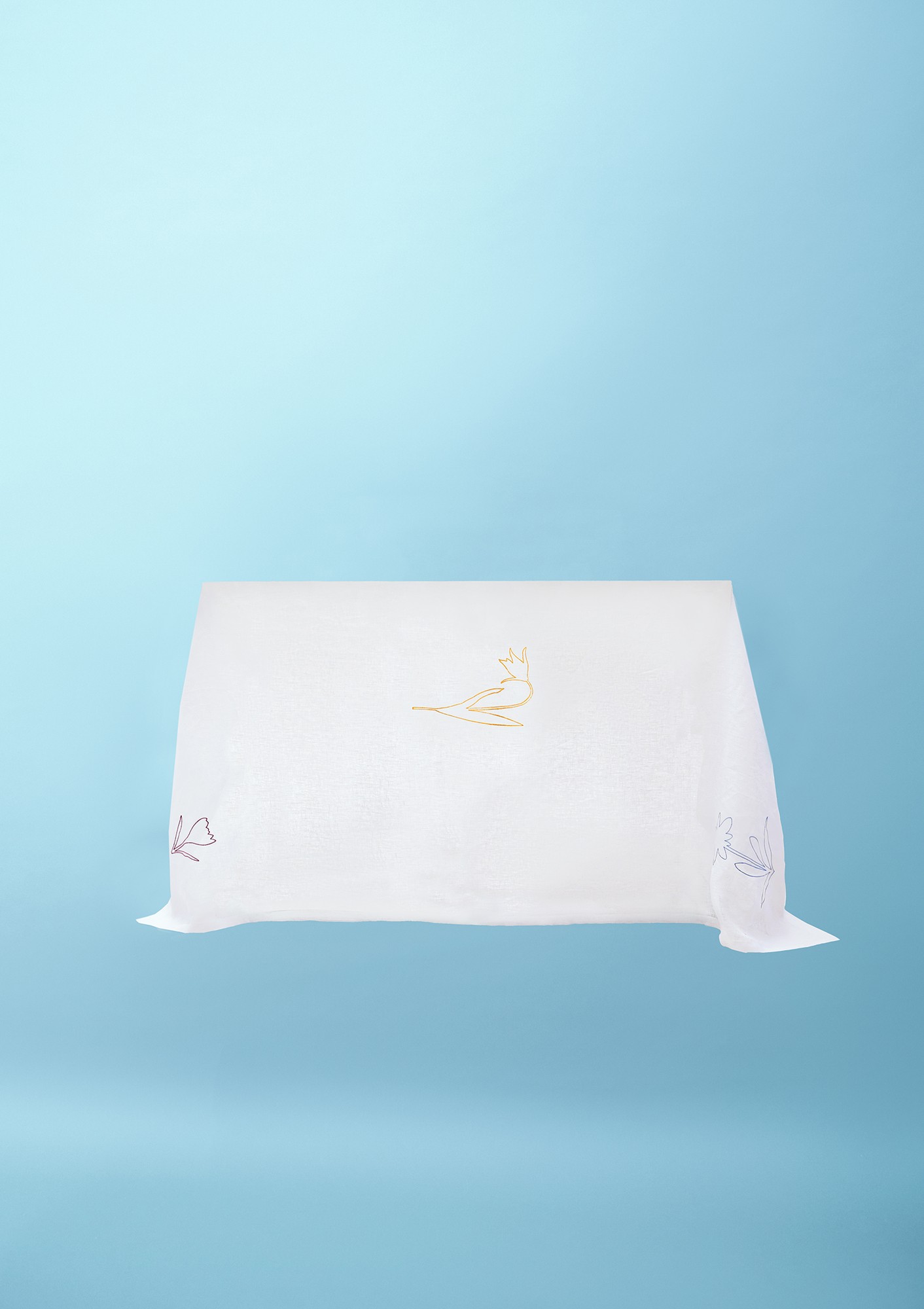 Linen tablecloth with machine embroidery. collection "flowers of ukraine" 34015 from GNIZDO