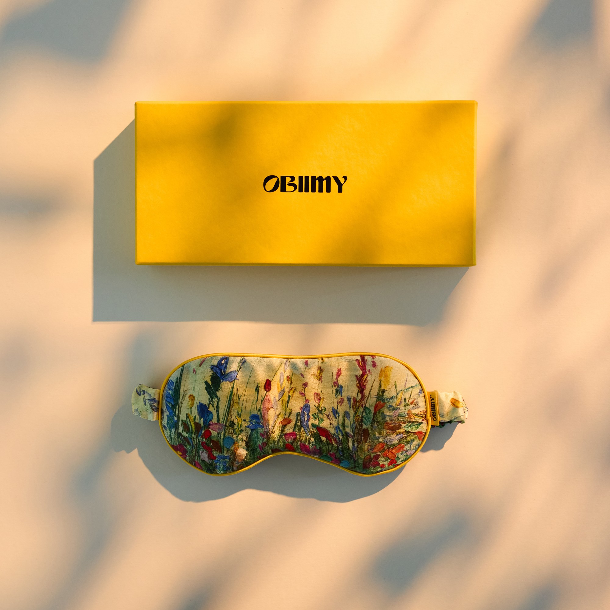 Sleep mask made of silk "summer field" 38314 from OBIIMY with donate