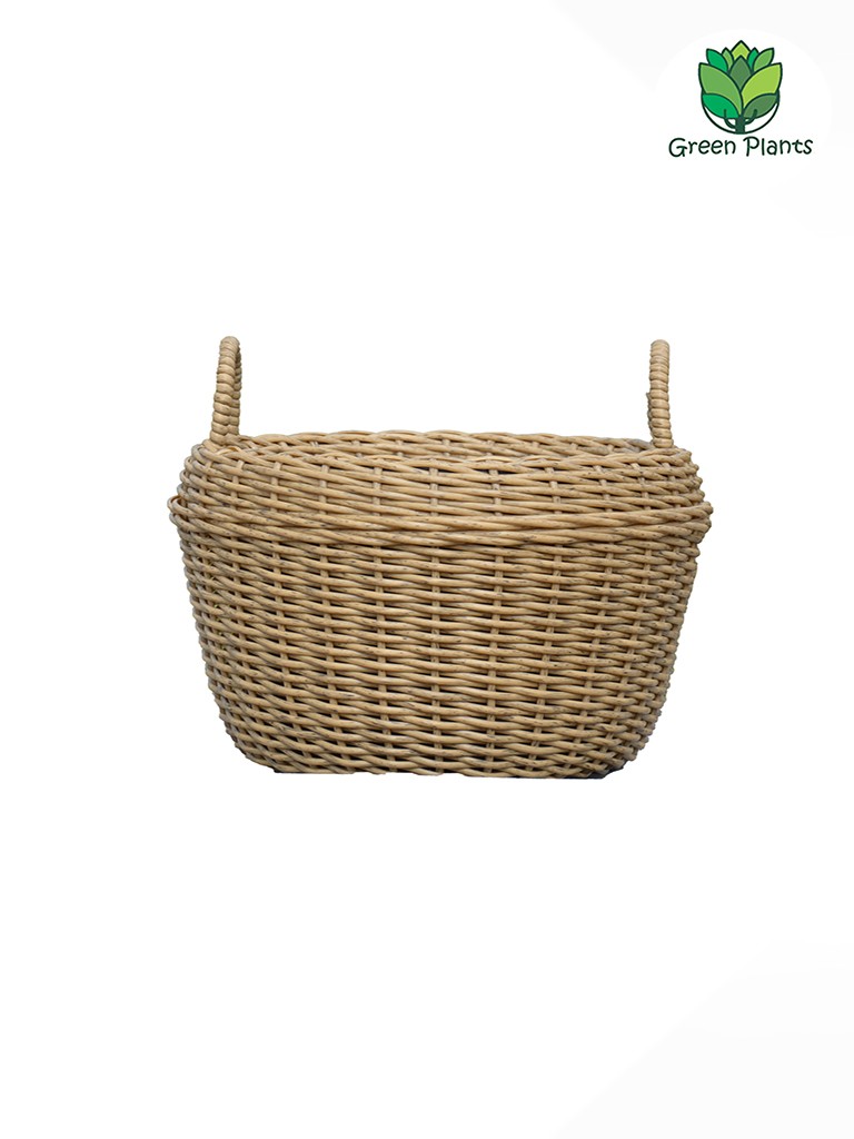 Wicker firewood basket (holder, stand for firewood) 20l. artificial
