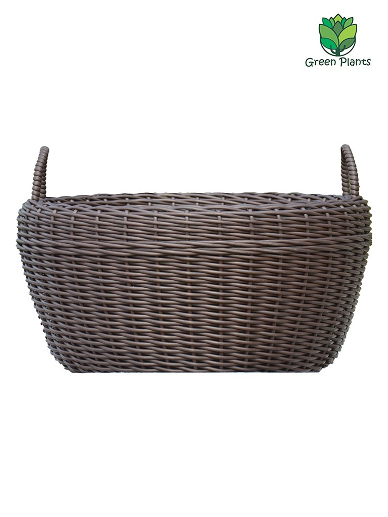 Wicker firewood basket (holder, stand for firewood) 60l. artificial