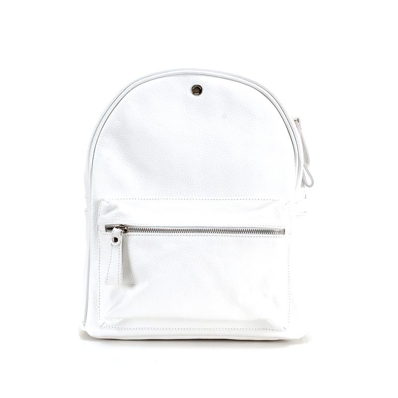Leather backpack / white 6852 from Ozerianko Bags with donate to u24