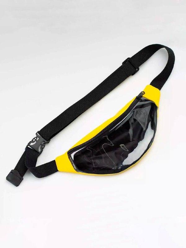 Yellow transparent bum bag, fanny pack, belt bag 10189 from