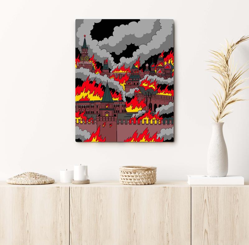 Painting by numbers burning kremlin (orner1724) 12592 from ORNER