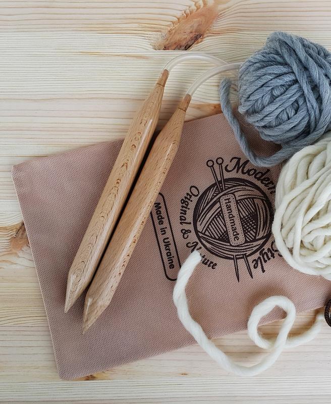 Knitting needles circular, giant wooden needles, 20mm 13028 from