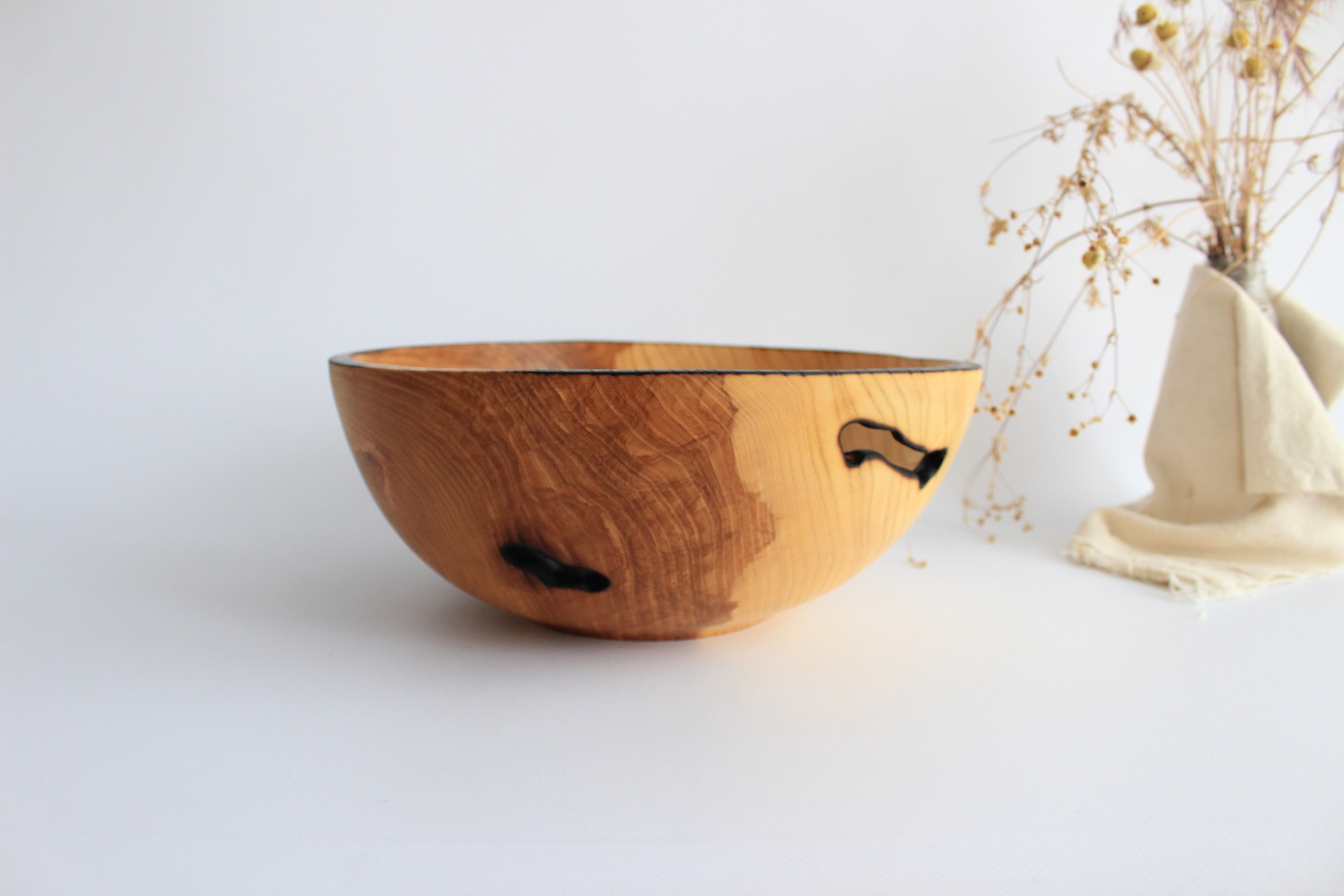 Handmade dinnerware, rustic fruit wooden bowl 17387 from WoodenDreams