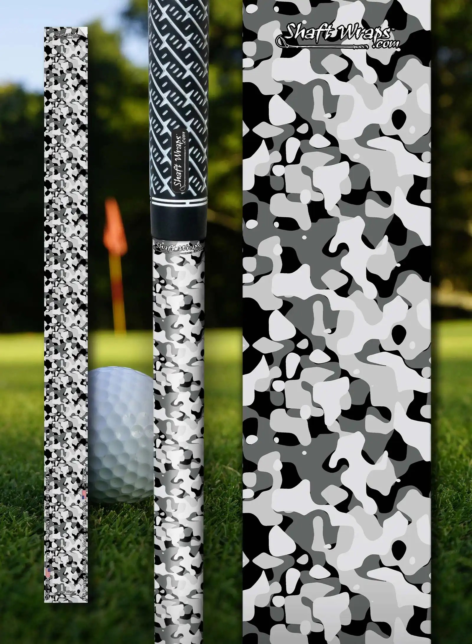Gray Camo golf club shaft Shaftwraps
