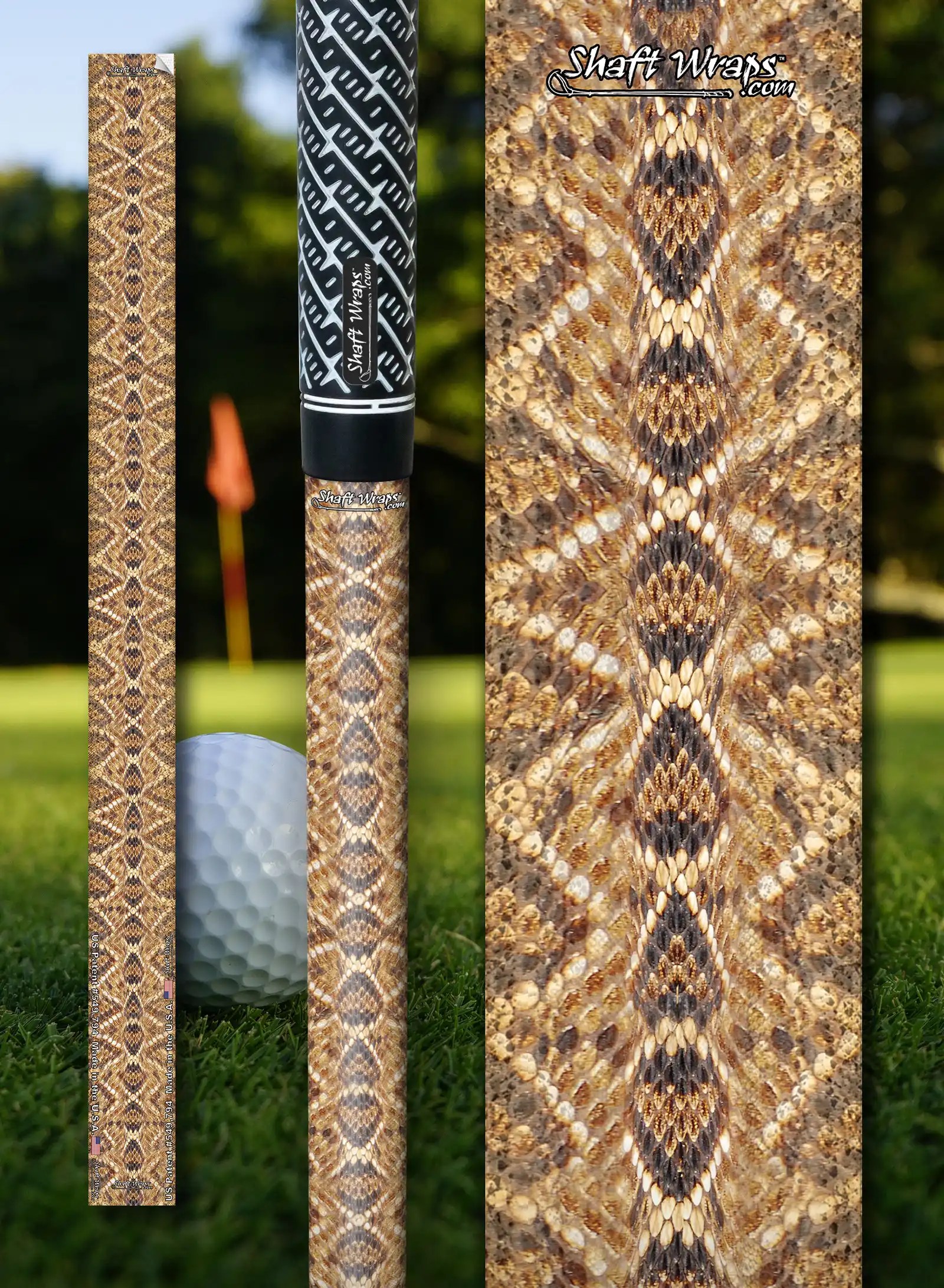 Diamondback Snake Skin golf club shaft Shaftwraps
