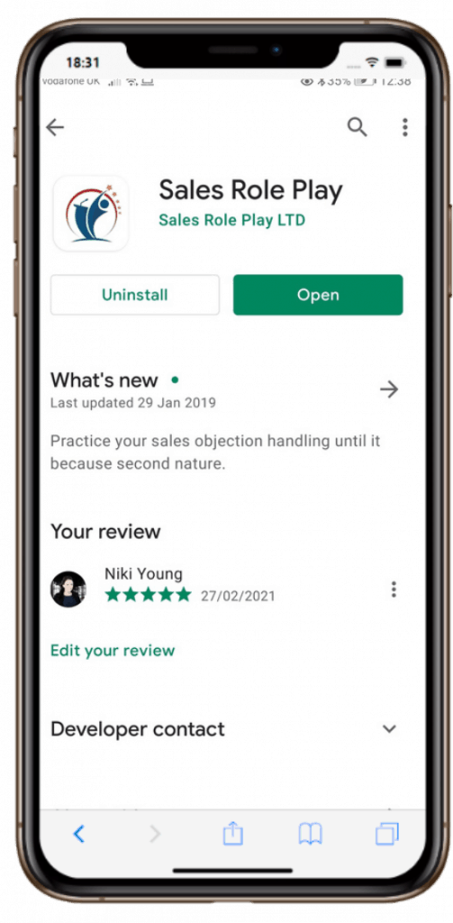 Sales Role Play App Shahida Rashid