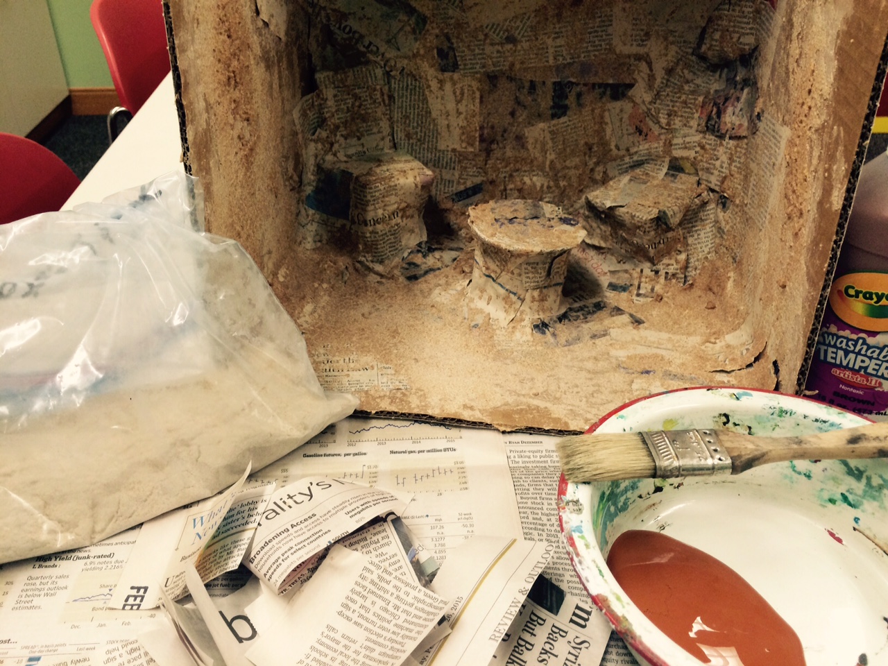 burrow interior, unpainted Shaker Heights Public Library