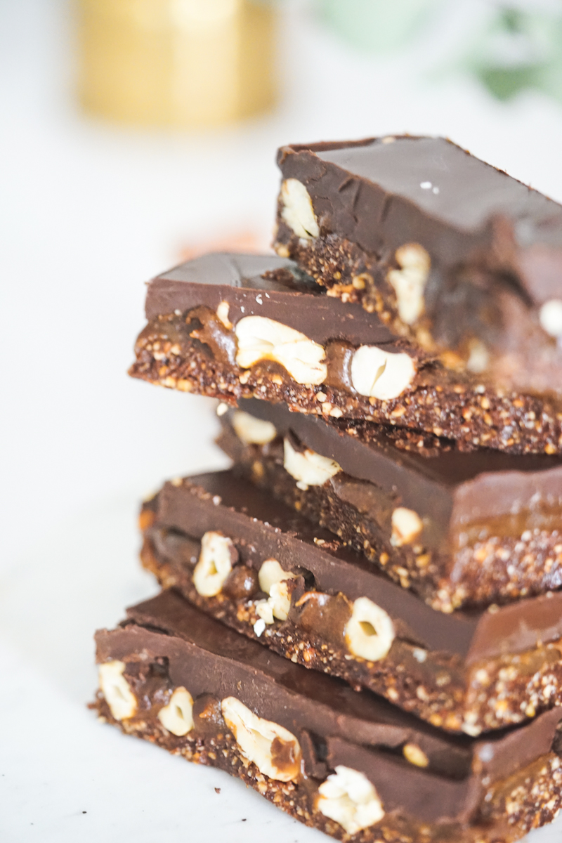 Des Caramel Slices Vegan décadents ! ShakerMaker