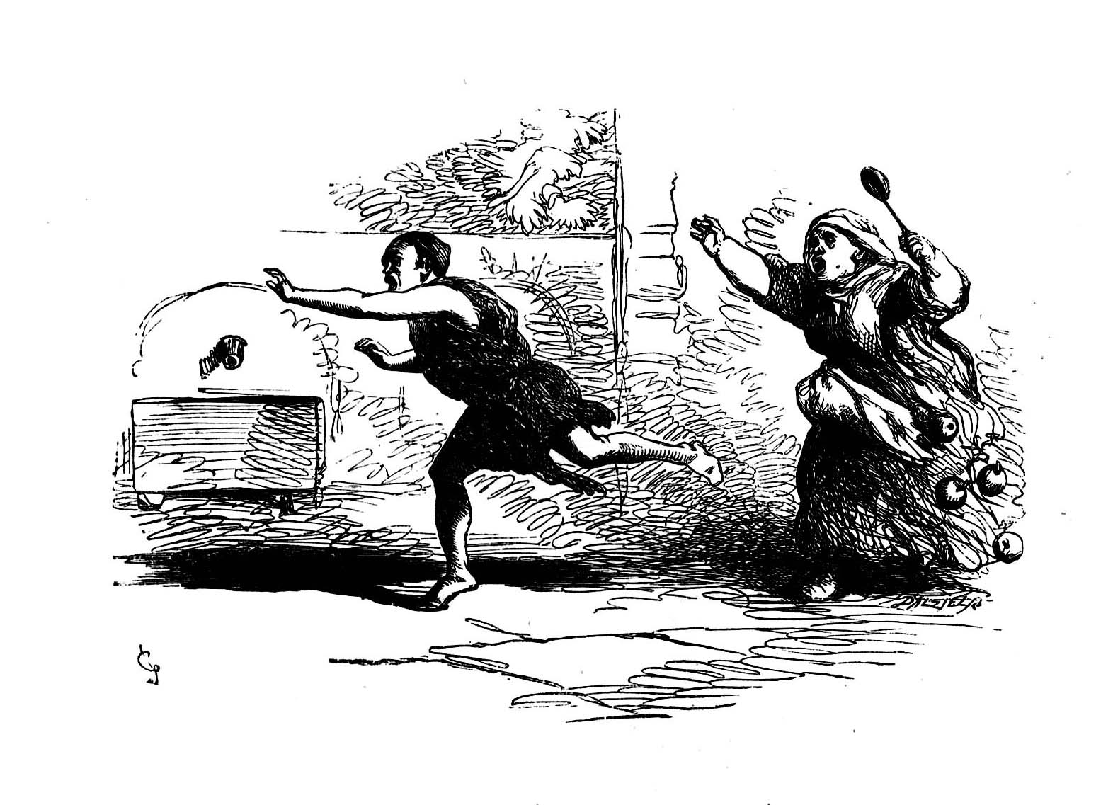 Dromio Of Syracuse And A Kitchen Wench Victorian Illustrated Shakespeare Archive