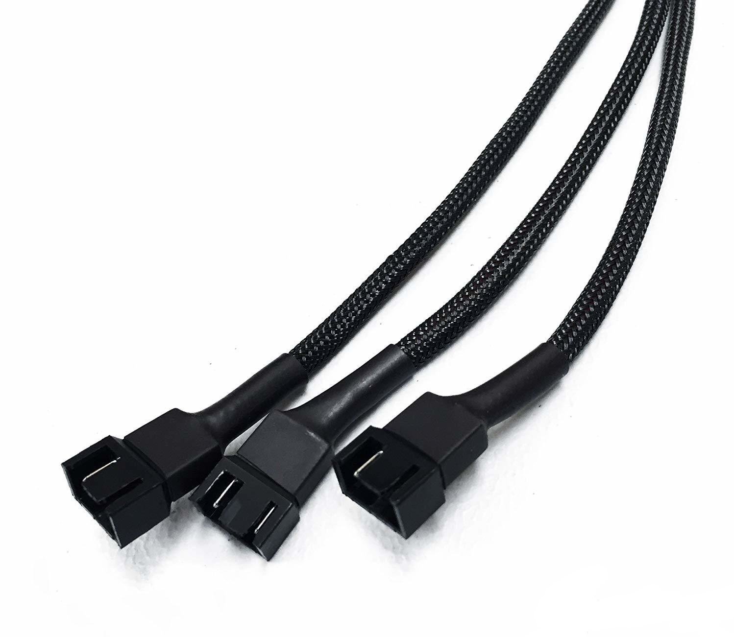 4 Pin PWM Fan to 3 ways Y Splitter 60cm Shakmods
