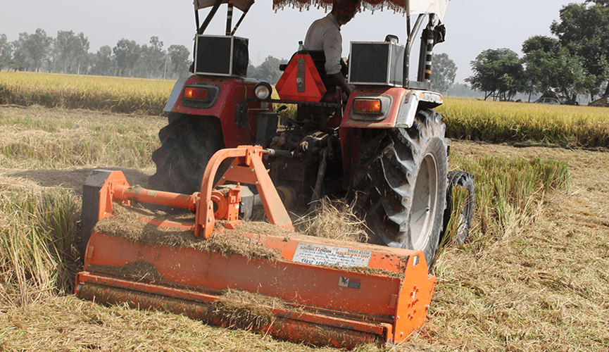 Rotary Mulcher, Mulching Straw Burning Shaktiman