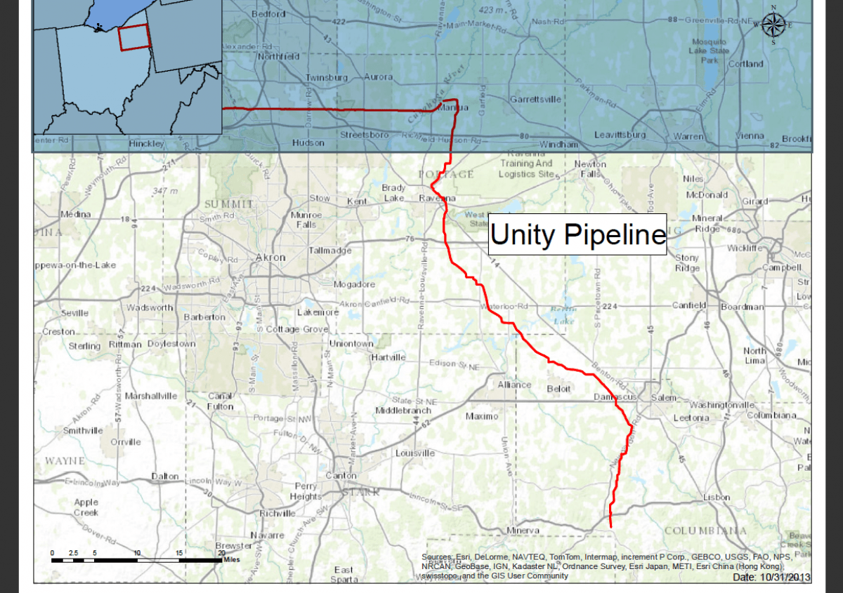 Ohio's Unity Pipeline will move Shale Oil and Gas Byproducts North