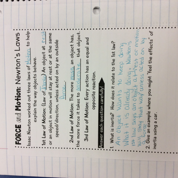 4th Grade Force and Motion Notes Mrs. Harrison