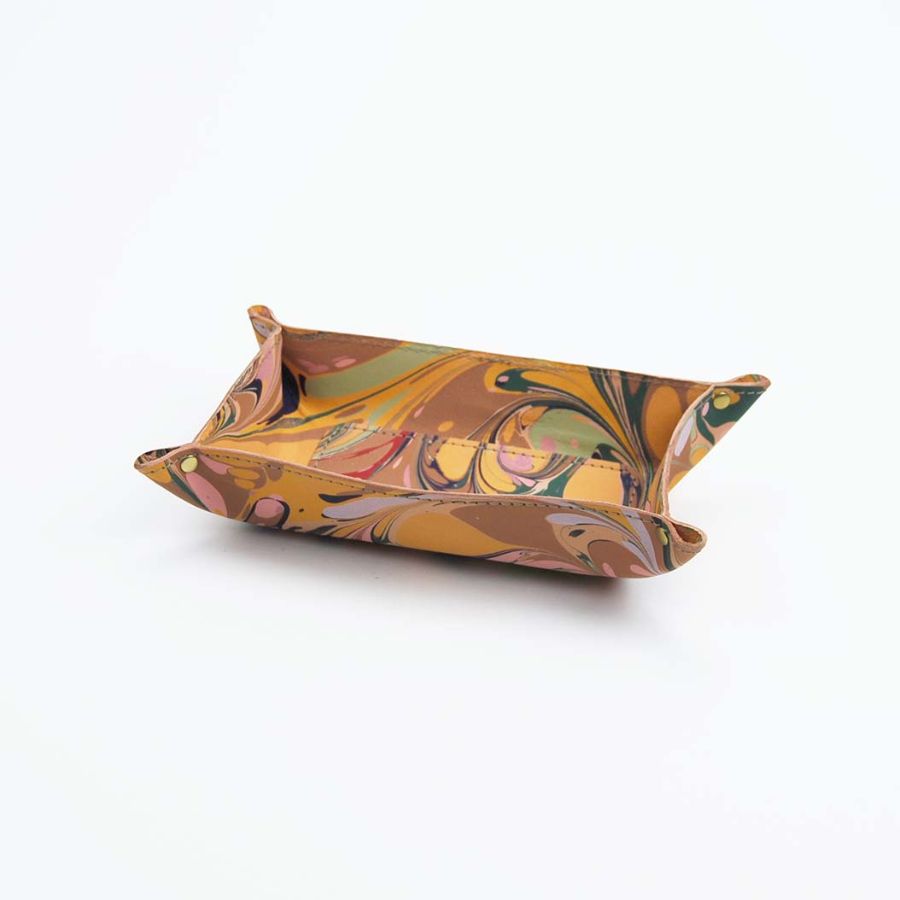 Marble Leather Valet Tray Shandells