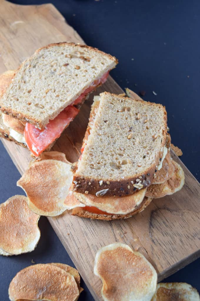 Potato Chip Tomato Sandwich (Vegan, LowFat) Shane & Simple
