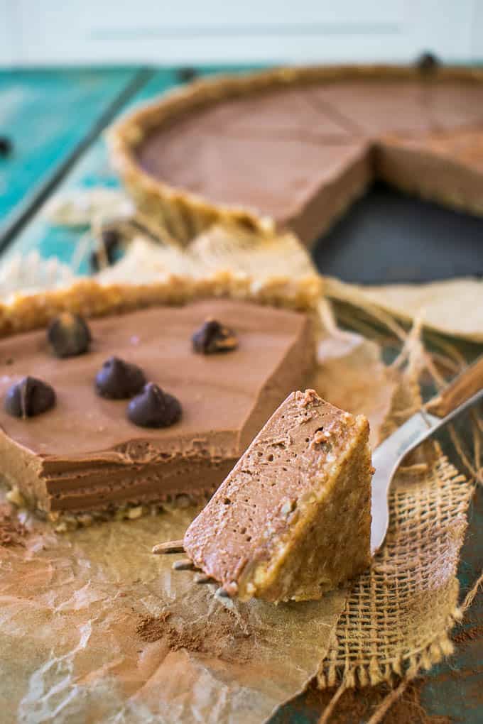 Easy Vegan NoBake Chocolate Peanut Butter Pie Shane & Simple