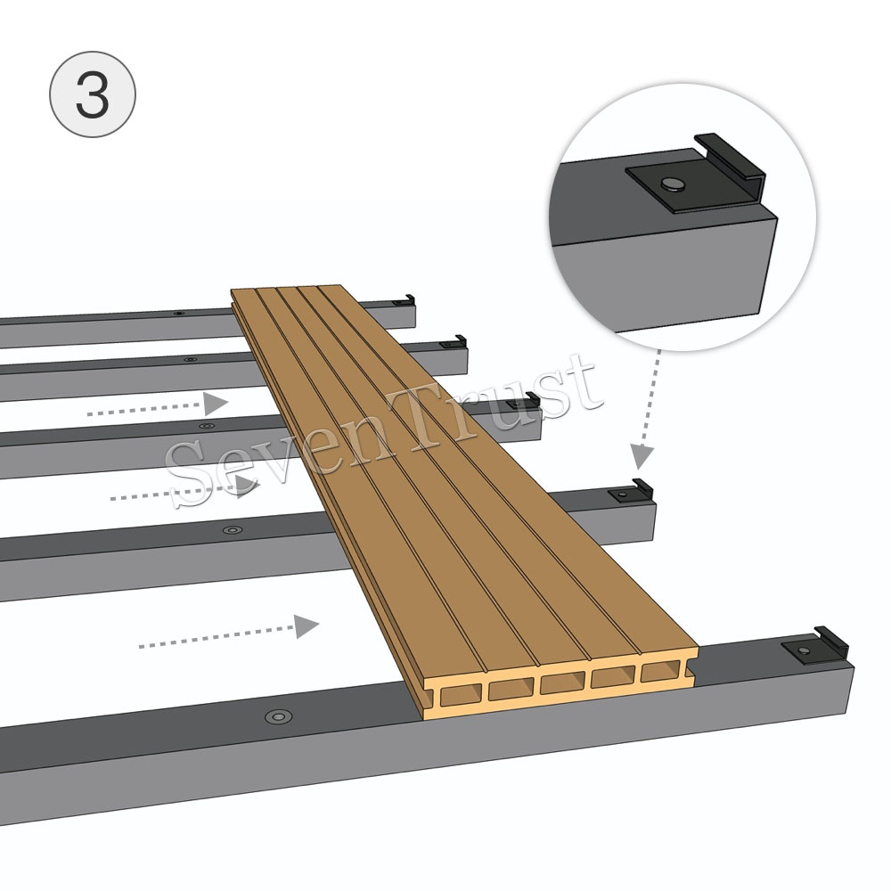 WPC Decking Composite Decking Hollow Composite Decking Seven Trust