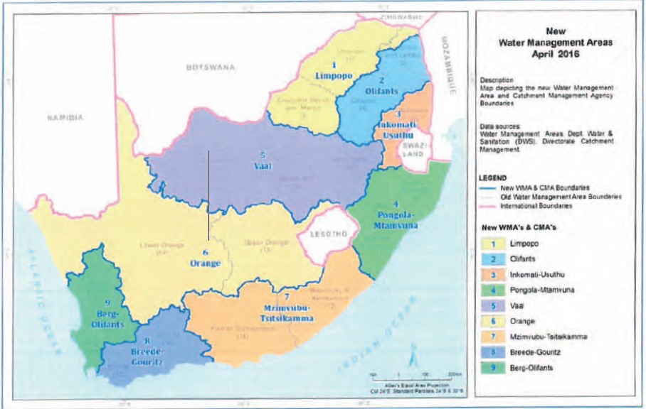 NEW WATER MANAGEMENT AREAS Shangoni