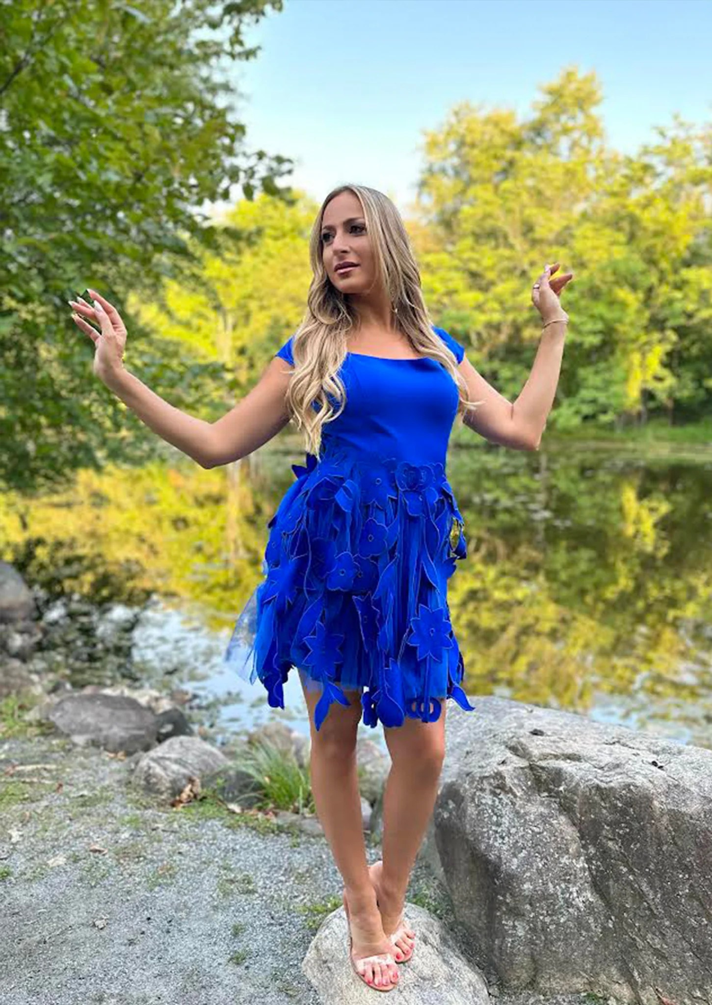 Buy Online Laser Cutting PREORDER Crepe Dress with Laser Cut and