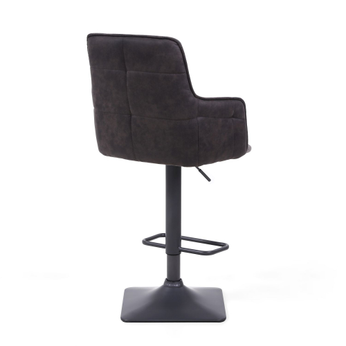 Orion Suede Effect Light Grey Bar Stool Shankar UK