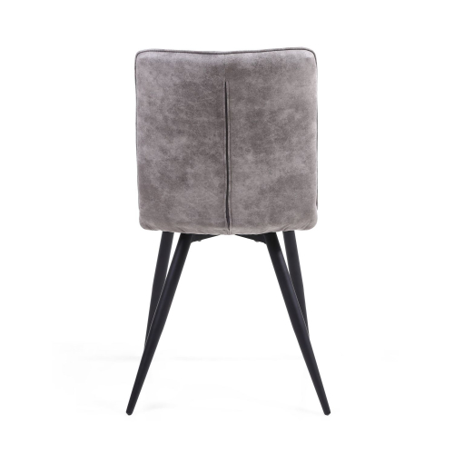 Rodeo Suede Effect Dark Grey Dining Chair Shankar UK