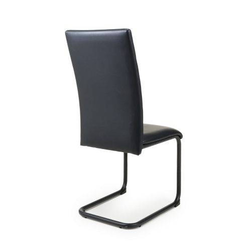 Carlisle Leather Effect Black Dining Chair Shankar UK