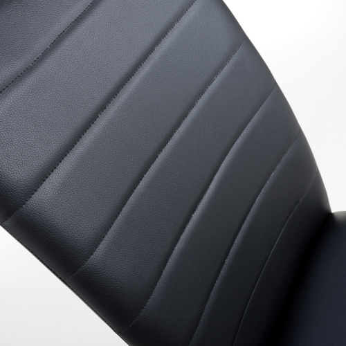 Carlisle Leather Effect Black Dining Chair Shankar UK