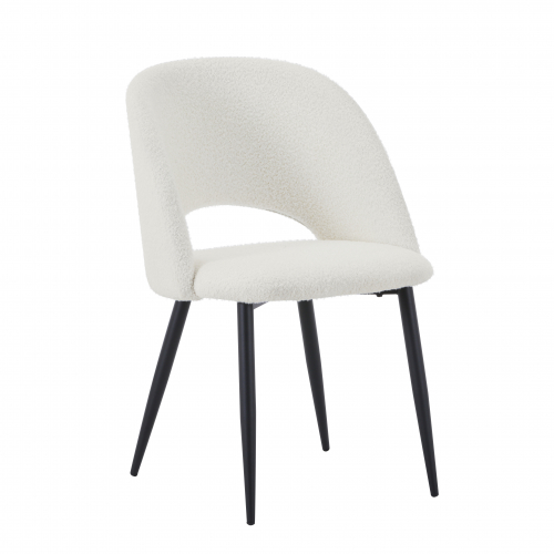 Atlanta Boucle White Dining Chair Shankar UK