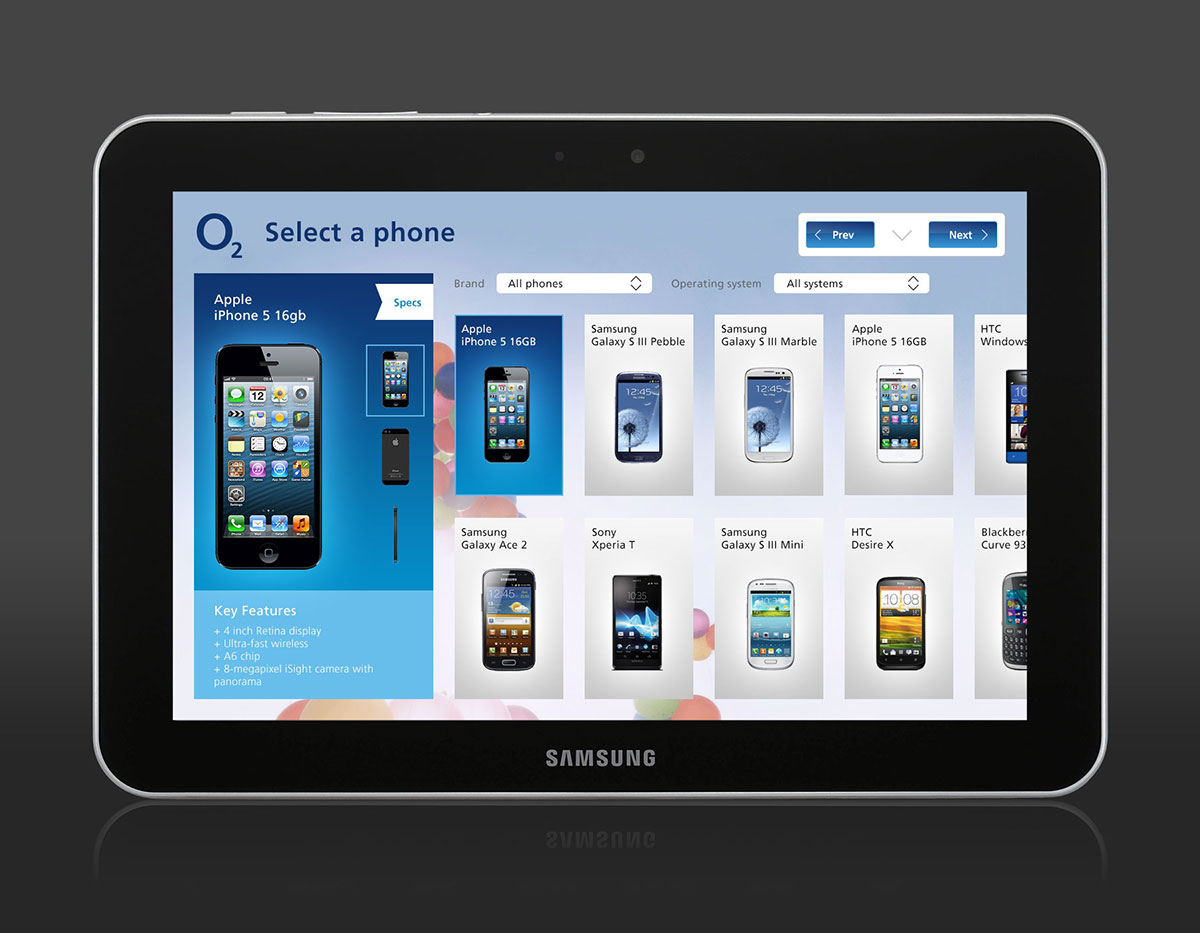 O2 Retail Windows tablet app Shannonigans Design