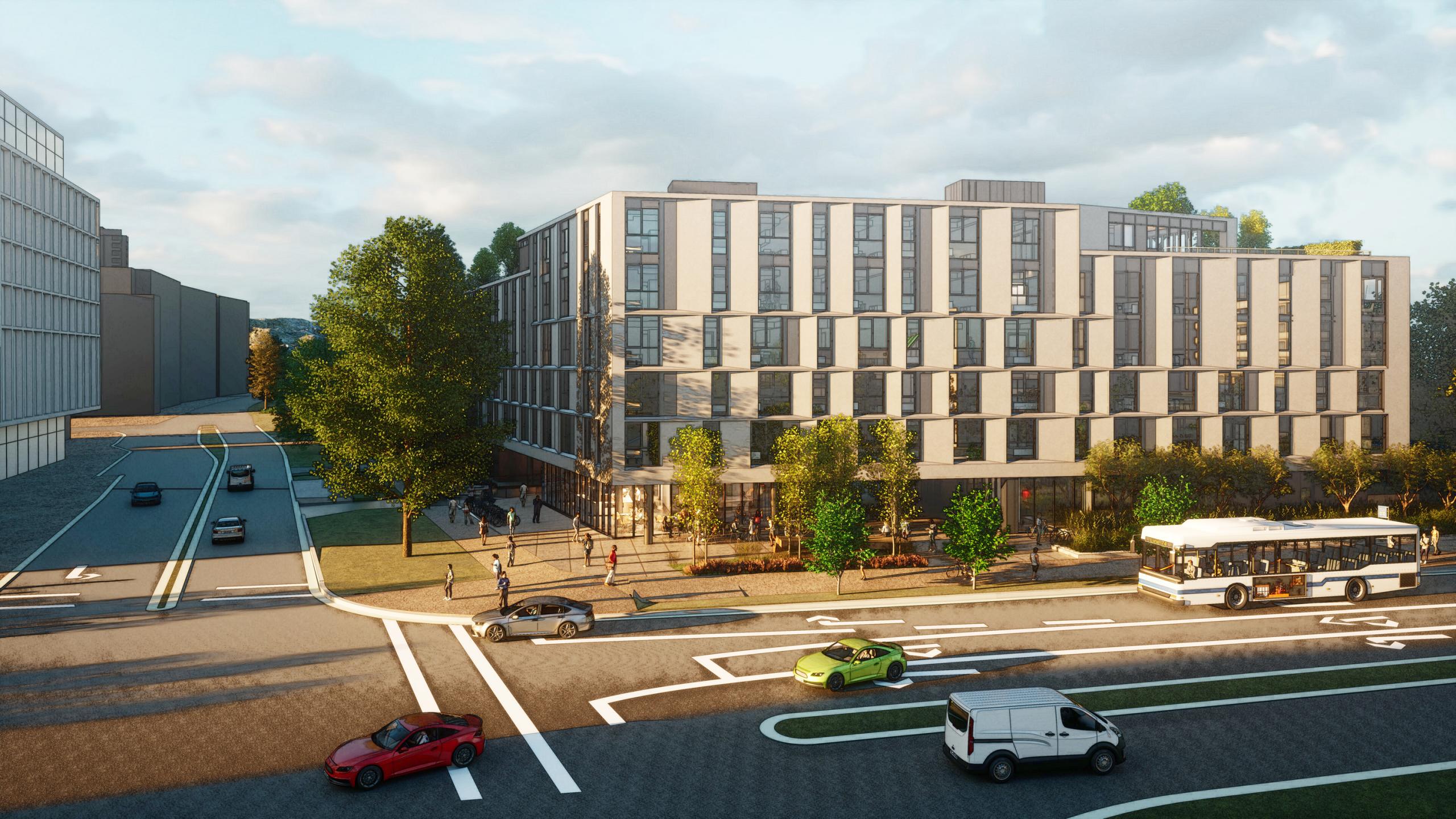 PROJECT UPDATE Menno Hall Exterior Renders SHAPE Architecture