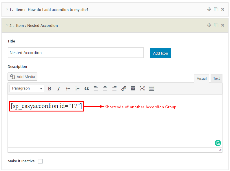 How to Create a WordPress Nested Accordion Easily