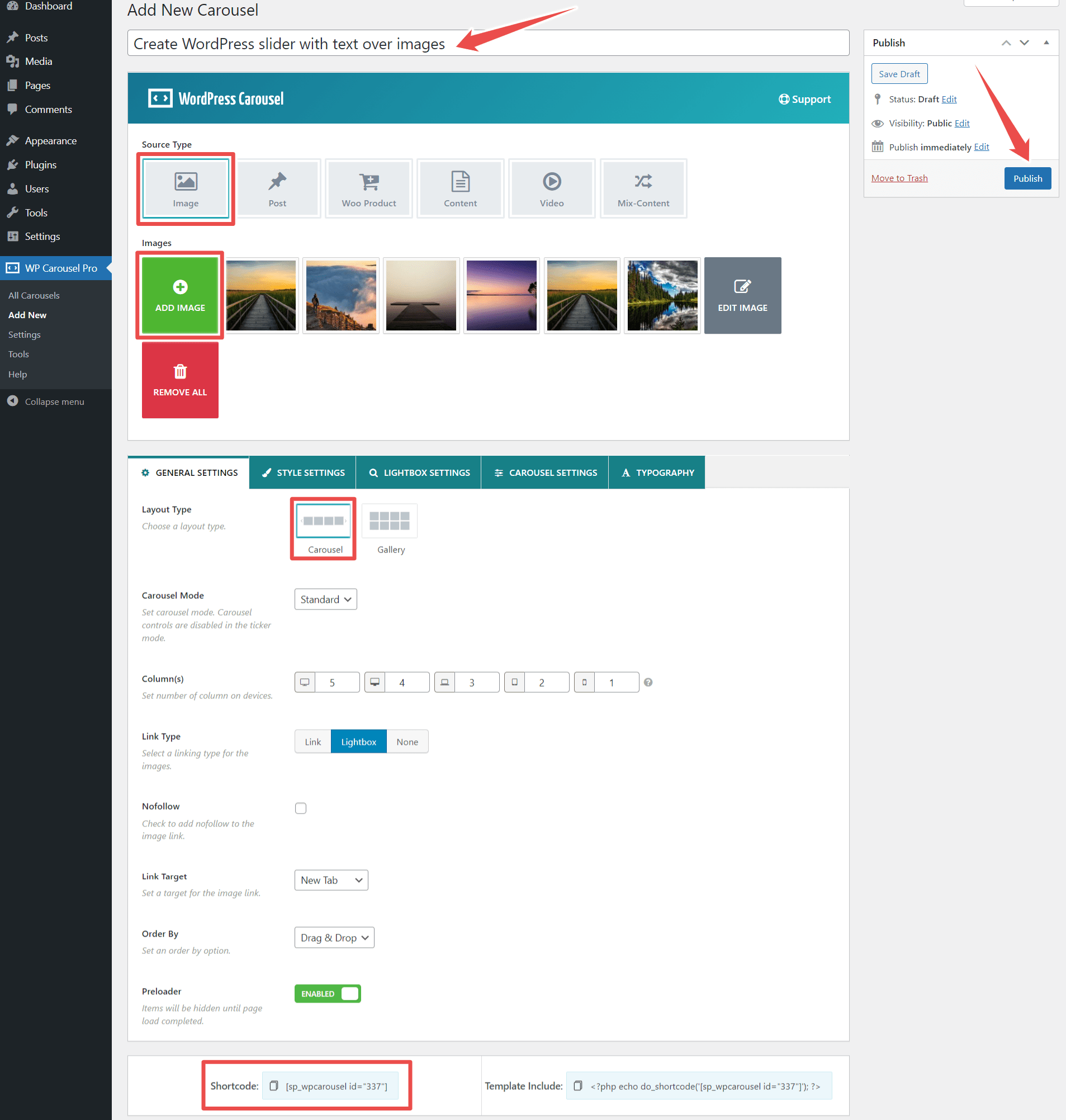 How to Create a WordPress Slider With Text Over Image ShapedPlugin