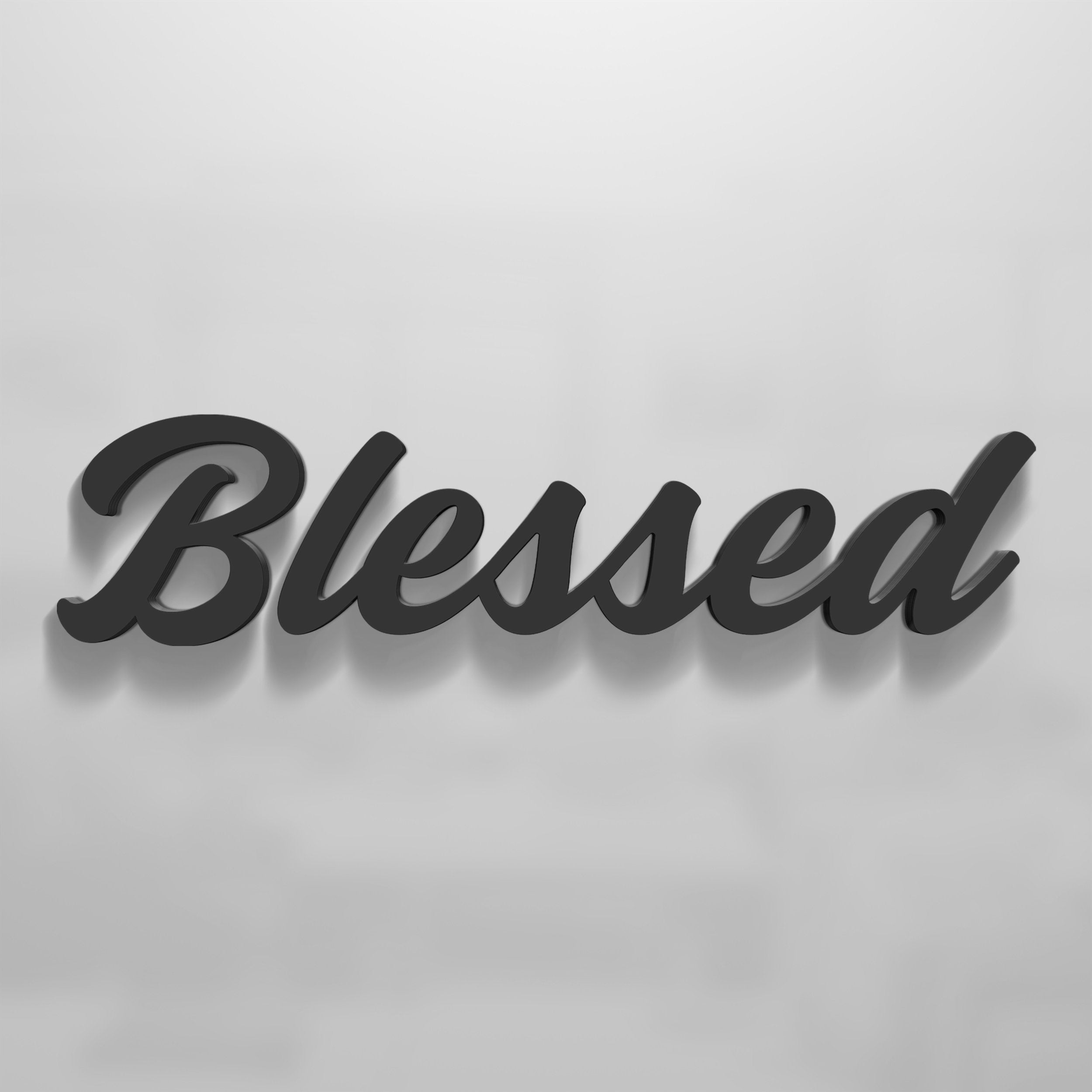 Wood Blessed Sign Blessed Wall Decor Shape Stack