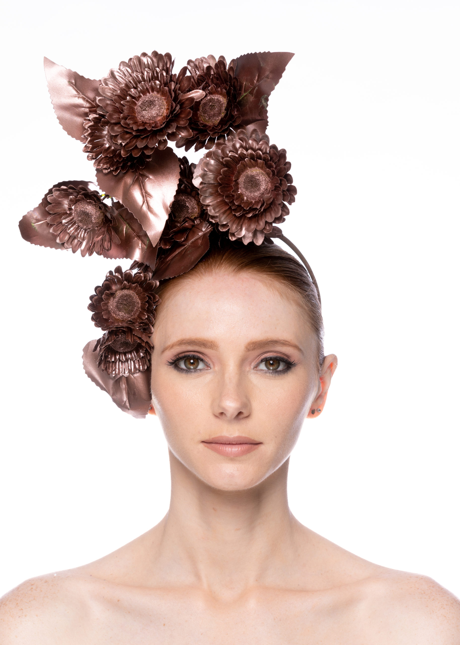 ROSE GOLD METALLIC LEAVES AND FLOWERS HEADBAND SHAPOH Kentucky