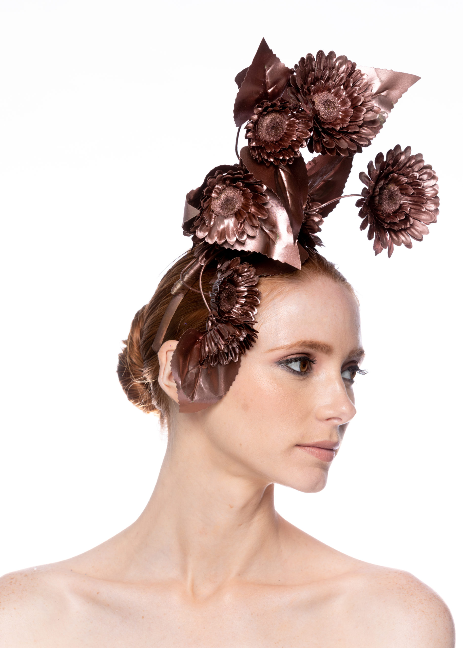 ROSE GOLD METALLIC LEAVES AND FLOWERS HEADBAND SHAPOH Kentucky