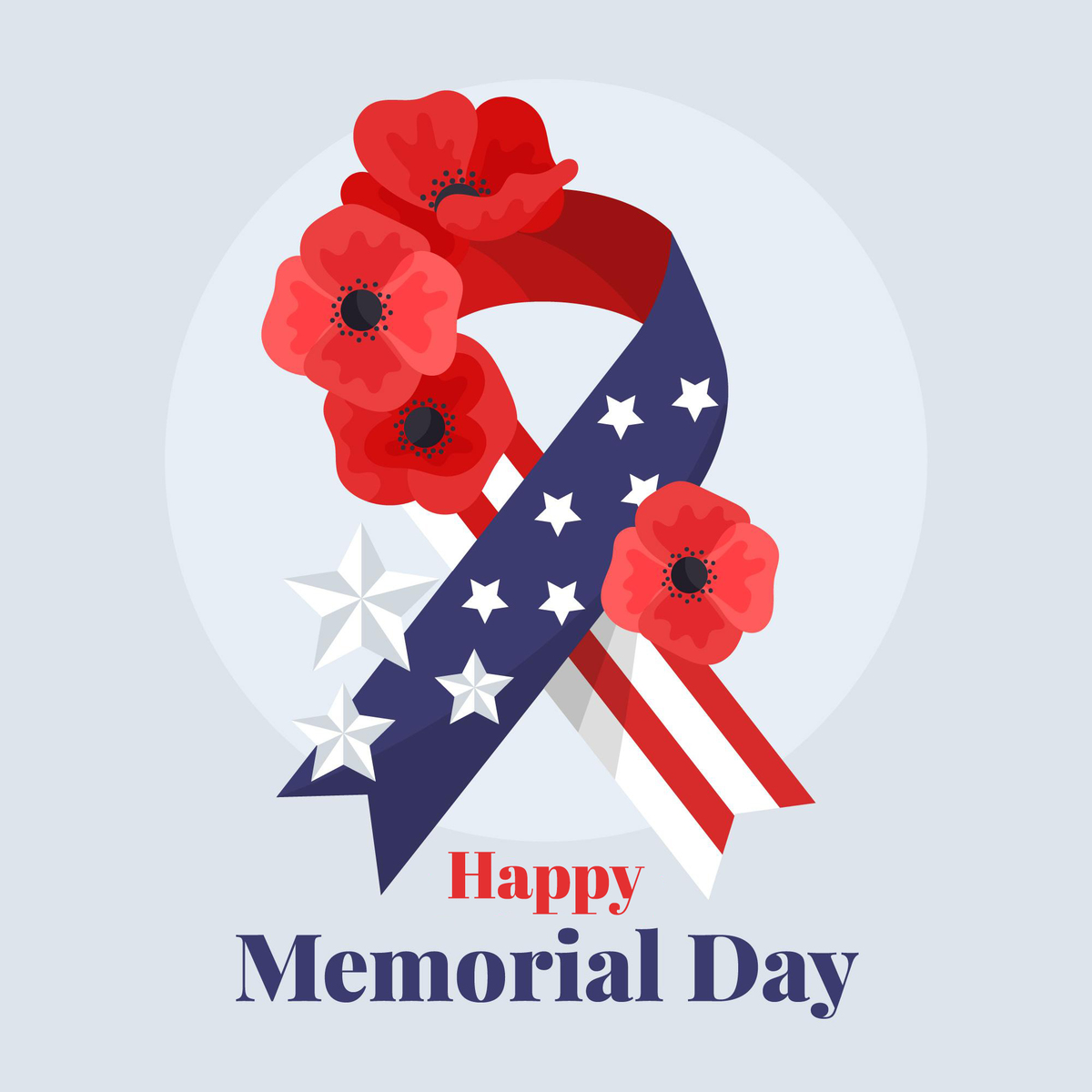 Memorial Day Ribbon Message