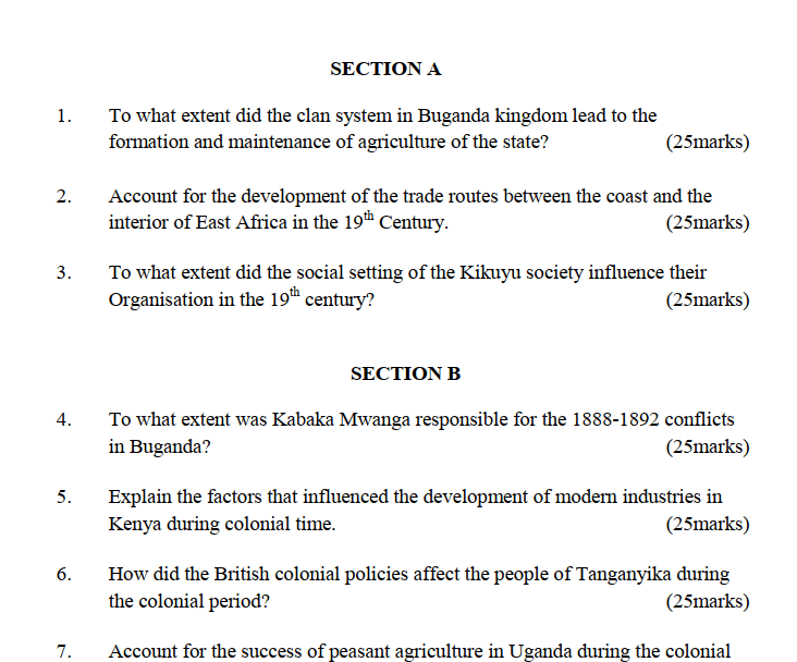 WAKISSHA JOINT MOCK EXAMINATIONS Uganda Advanced Certificate of