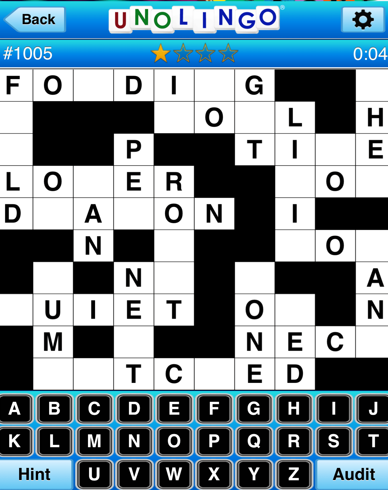 Weekend Distraction Unolingo (a crossword with NO clues) sharechair