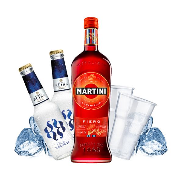 Martini Fiero e Tonic Kit per 10 persone con anche il ghiaccio