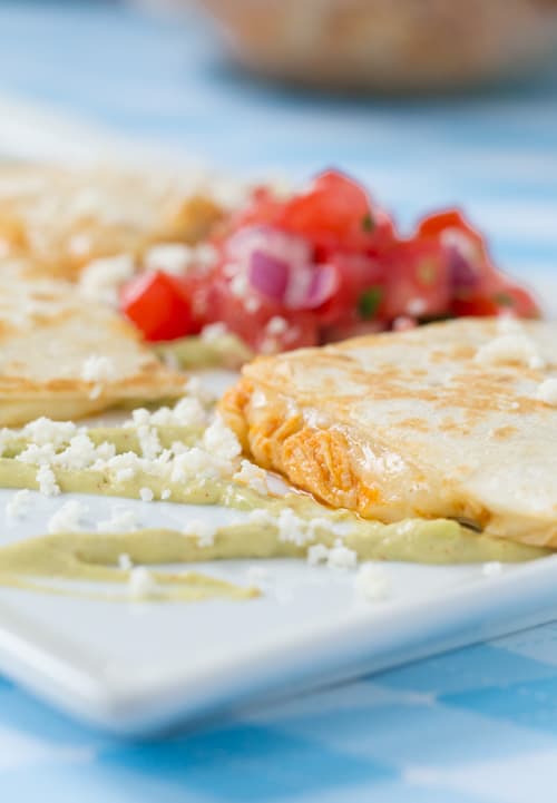 Buffalo Chicken Quesadillas