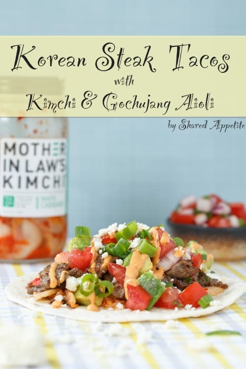 Korean Steak Tacos with Kimchi & Gojuchang Aioli