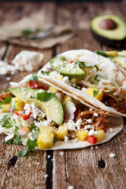 Slow Cooker Dinners Hawaiian Luau Pulled Pork Tacos Shared Appetite