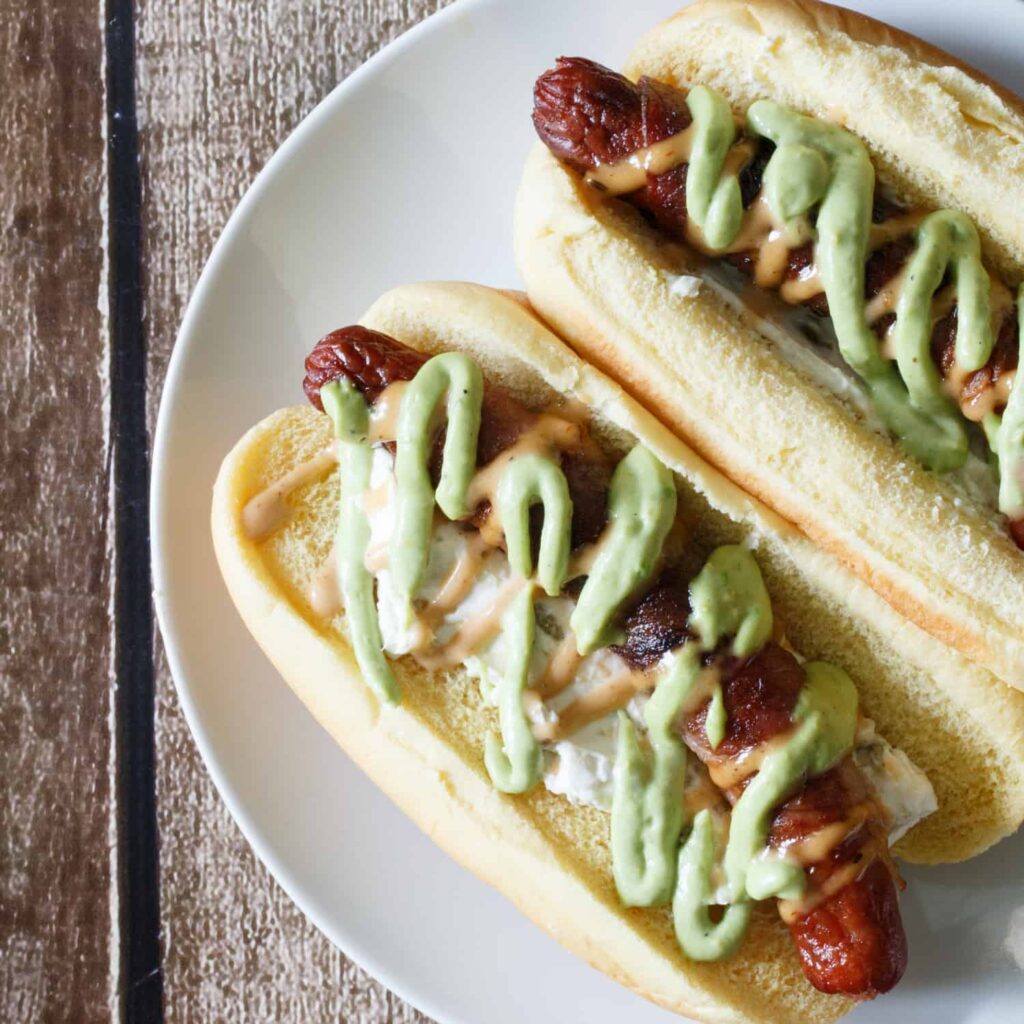 Bacon Wrapped Jalapeno Popper Hot Dogs Shared Appetite