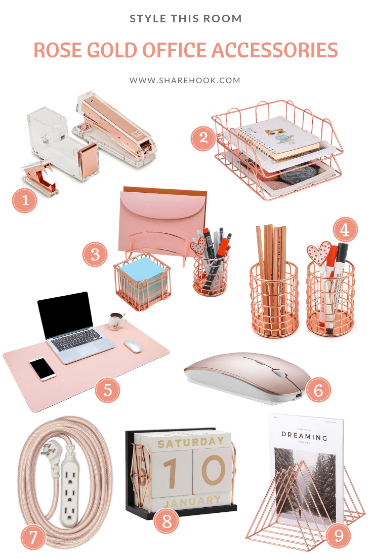 9 Rose Gold Office Accessories That Makes Your Office Pretty Sharehook